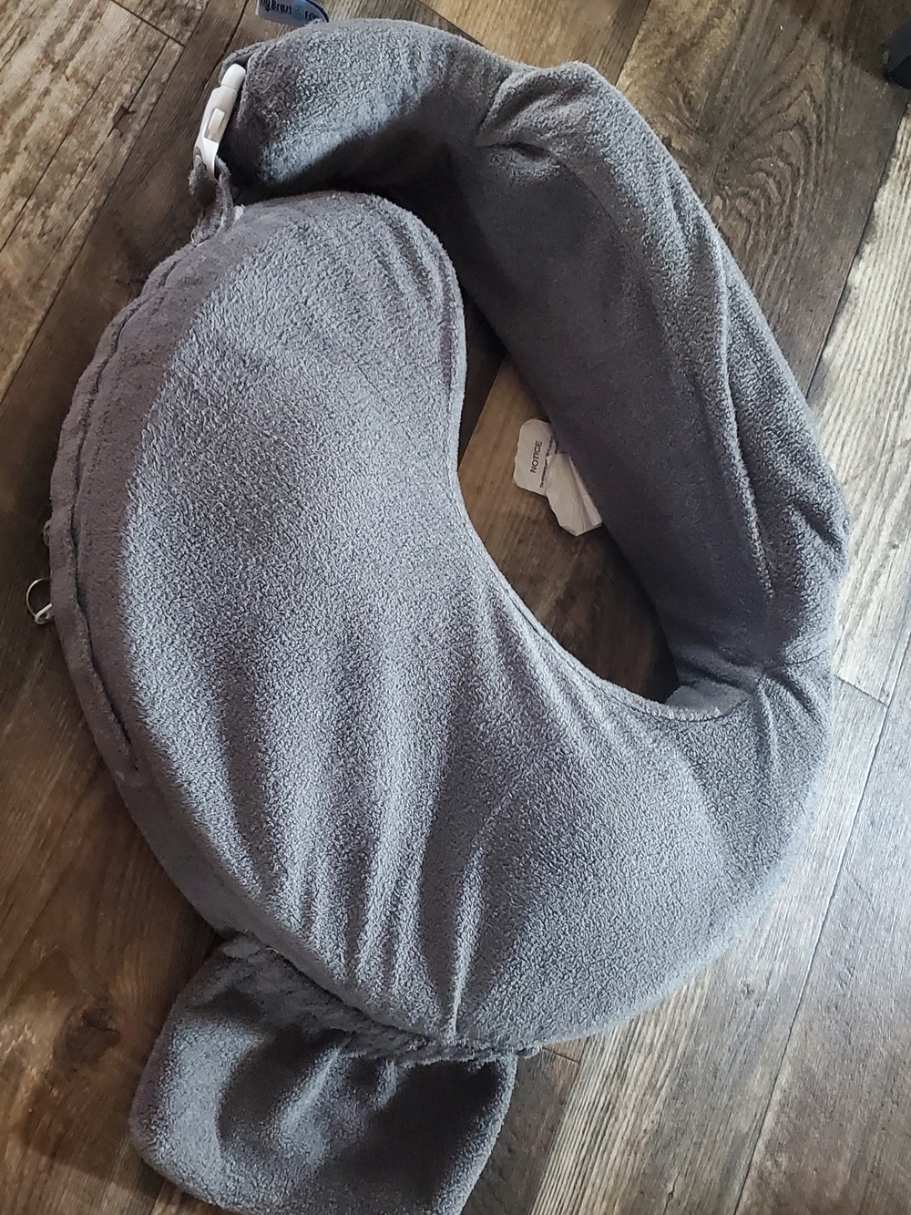 My Brest Friend Plush Gray U-Shaped Nursing Pillow